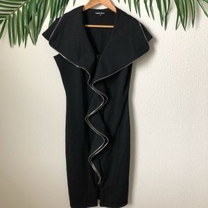 Black zipper detail dress